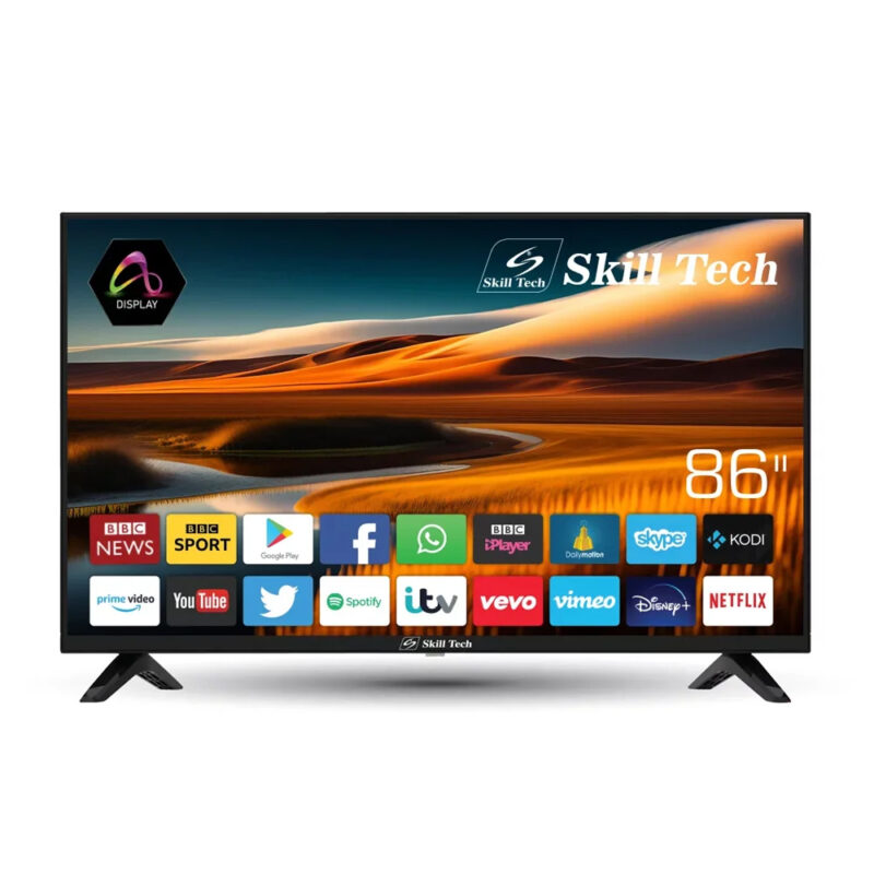 Skill Tech 86 "Smart 4K UHD  LED TV Android 14 with A Grade panel
