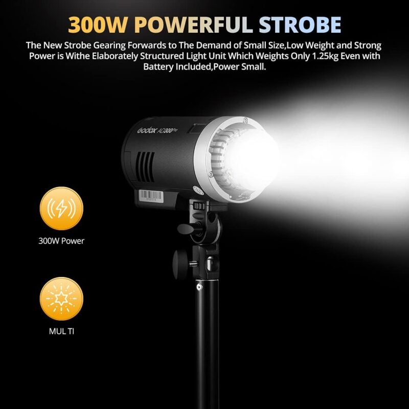 Godox AD300PRO 300W Lithium Battery Outdoor Flash Strobe - Image 2
