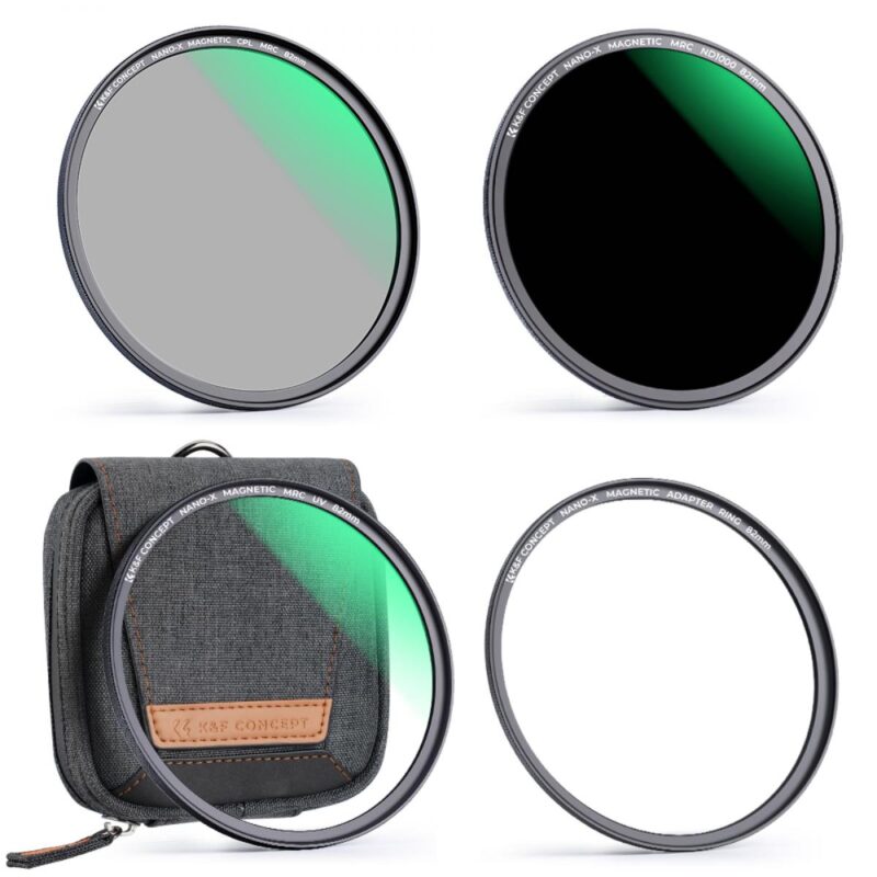 K&F 77mm MCUV+CPL+ND1000+Adapter Ring Magnetic 4 in 1 Lens Filter Kit