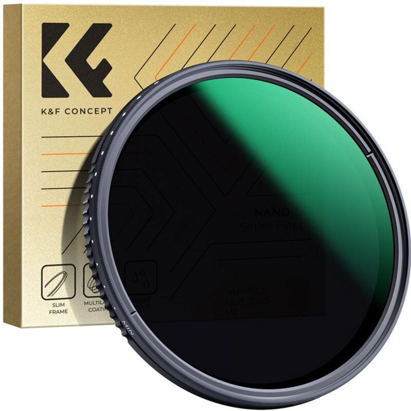K&F 82mm ND8-ND2000 Lens Filter, (3-11 stop) Variable Neutral Density Filter with Multi-Resistant Coating