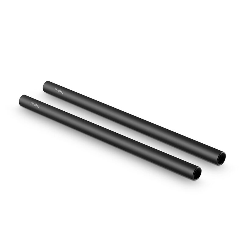 SmallRig 1053 2pcs 15mm Black Aluminum Alloy Rod(M12-30cm) 12inch