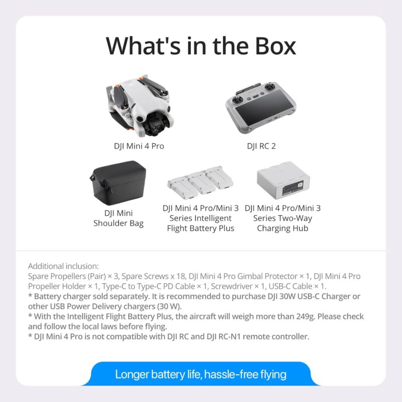 DJI Mini 4 Pro Drone 4K HDR Camera (DJI RC 2) Fly with RC 2 Controller - Image 6