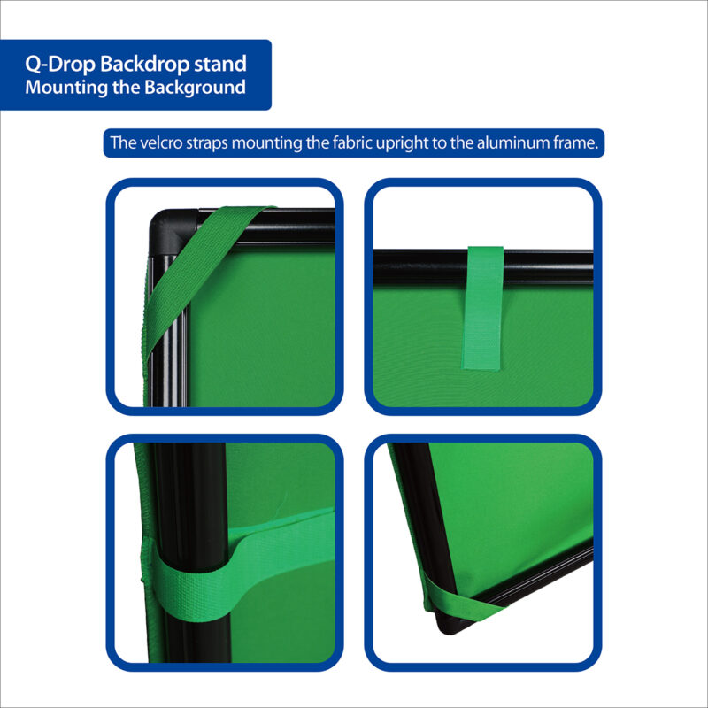 Phottix Collapsible Backdrop Kit (4-color Cloth Blue/Green/Black/White) - Image 4