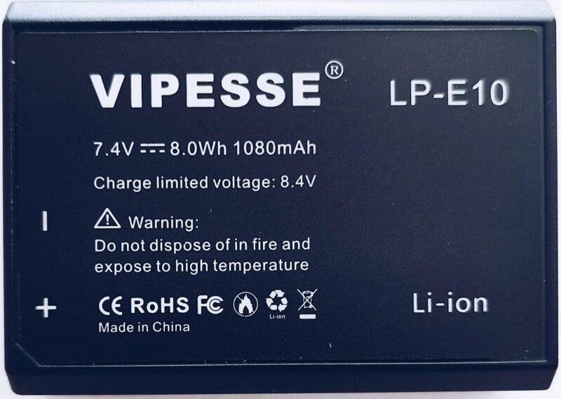 Vipesse LPE10 Battery for Canon EOS Camera - Image 3