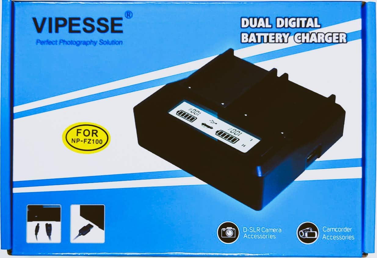 Vipesse NP-FZ100 Dual Charger for Sony Cameras