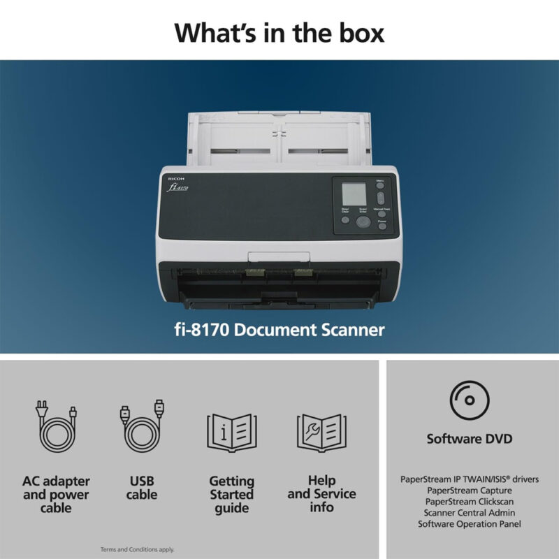 RICOH fi-8170 Premium Professional High Speed Document Scanner - Image 3