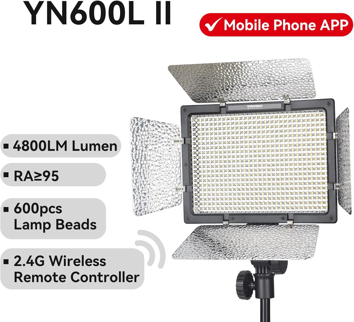 Yongnuo YN600L-II LED Light 3200-5600K - Image 2