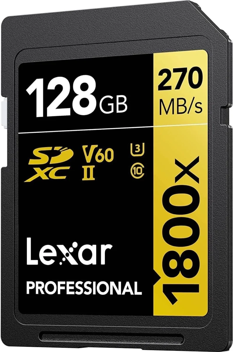 Lexar 128GB Professional 1800x UHS-II SDXC Memory Card-Gold Series, 280mb/s - Image 2