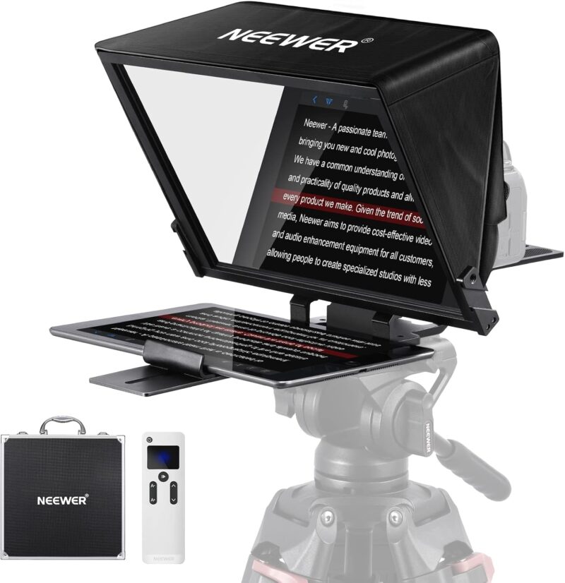 Neewer X14 III Aluminum Alloy Teleprompter with 501PL Quick Shoe Plate