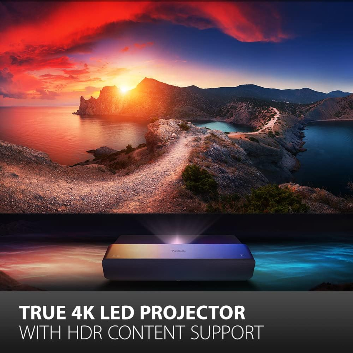 ViewSonic X1000-4K UHD 4K HDR Ultra Short Throw Smart LED Projector - Image 6