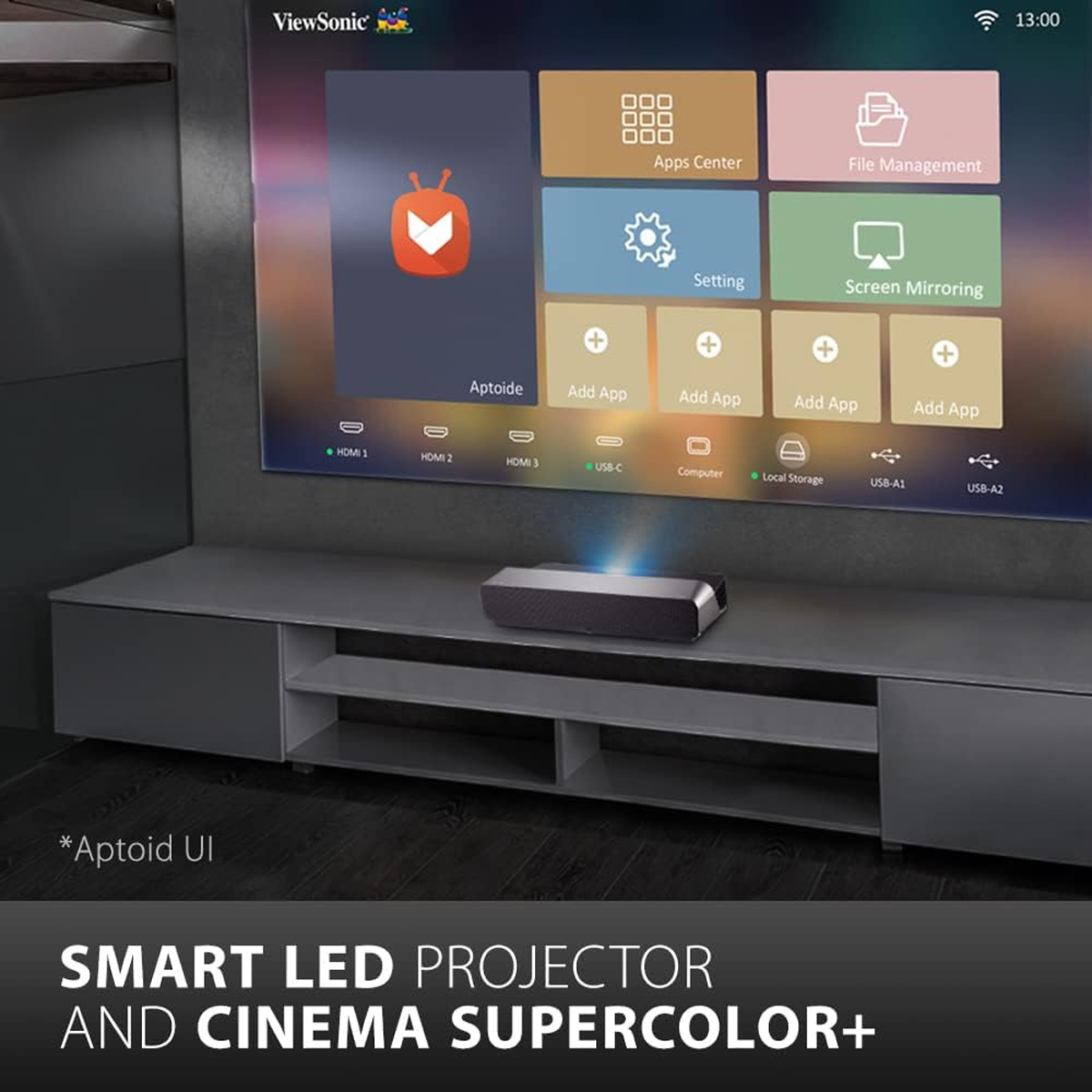 ViewSonic X1000-4K UHD 4K HDR Ultra Short Throw Smart LED Projector - Image 8