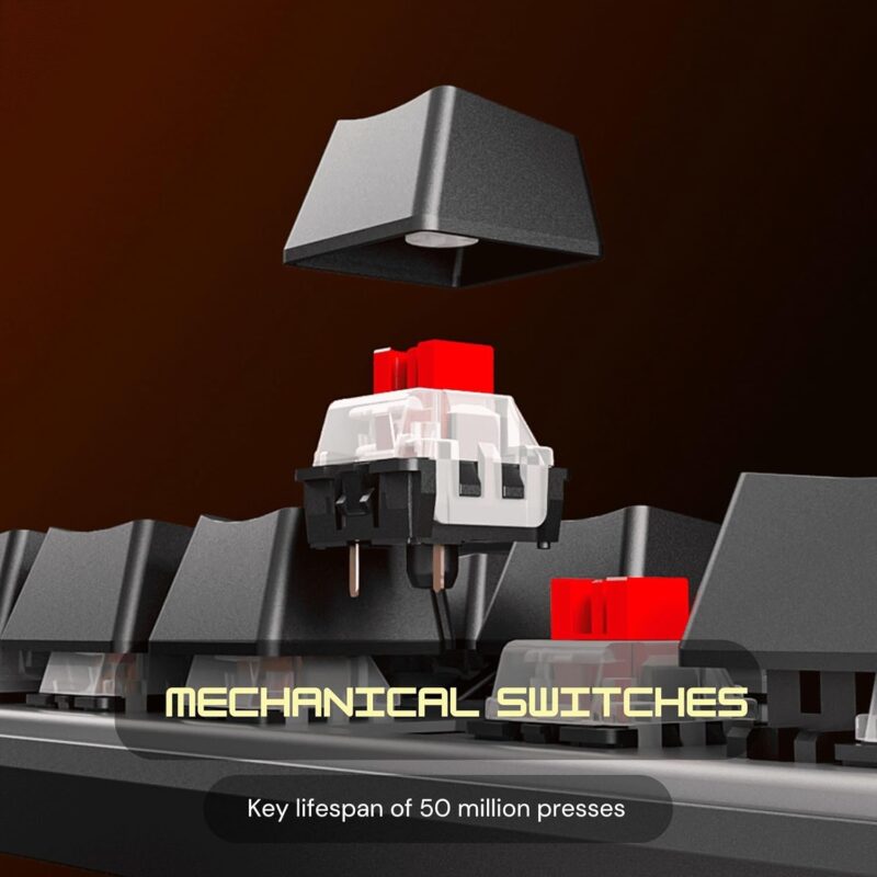 MEETION MK009Pro Anti-Ghosting ABS Keycaps HighQuality-Metal Mechanical Gaming Keyboard - Image 4