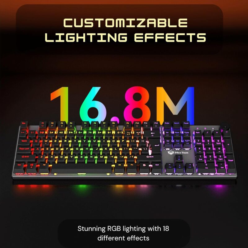 MEETION MK009Pro Anti-Ghosting ABS Keycaps HighQuality-Metal Mechanical Gaming Keyboard - Image 7