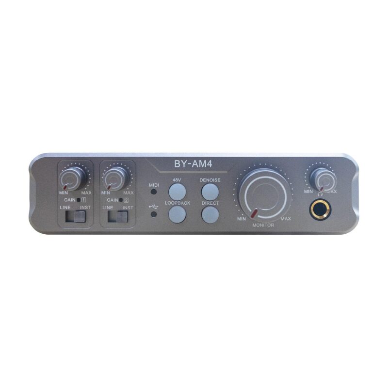 BOYA BY-AM4 Dual-Channel Audio Interface - Professional-Grade for Recording, Streaming, and Podcasting - Image 4
