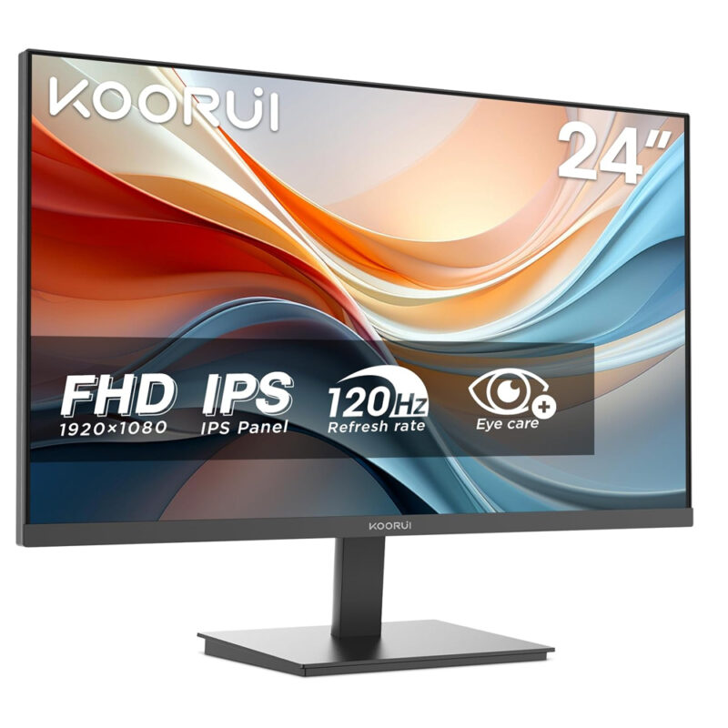 KOORUI E2411H 24 Inch FHD Monitor, Gaming 120Hz, IPS Computer Monitors