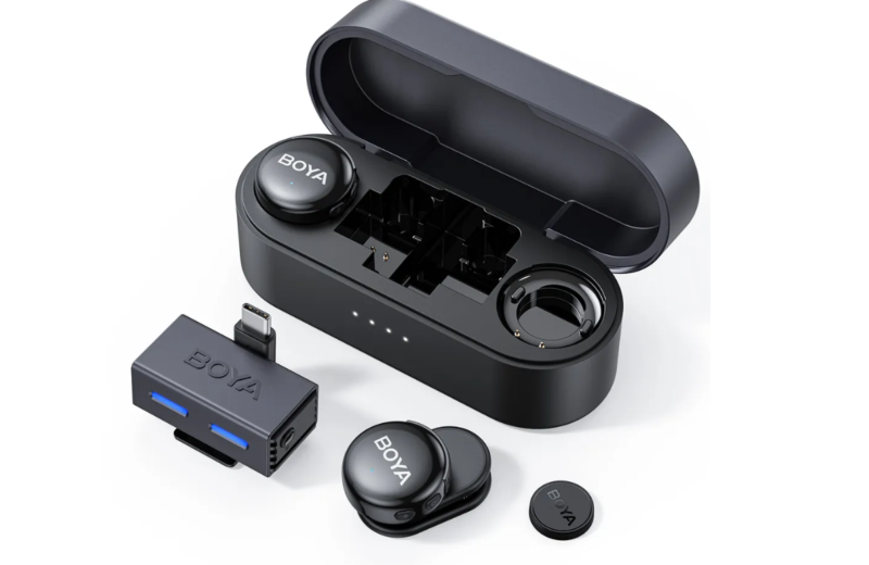 BOYALINK3-02  AI-Powered Button-Sized Wireless Microphone with Charging Case