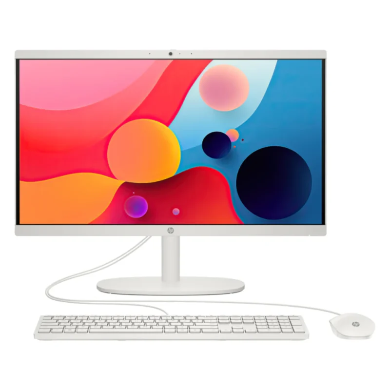 HP All-in-One Desktop PC – 21.5″ FHD i3-N300, 8GB DDR5 RAM, 512GB SSD, DOS