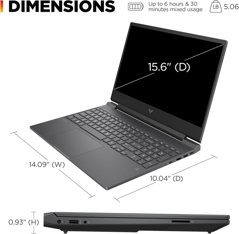 HP Victus 15.6 inch Gaming Laptop, FHD 144Hz Display, Intel Core i5-12450H, 8 GB RAM, 512 GB SSD - Image 5