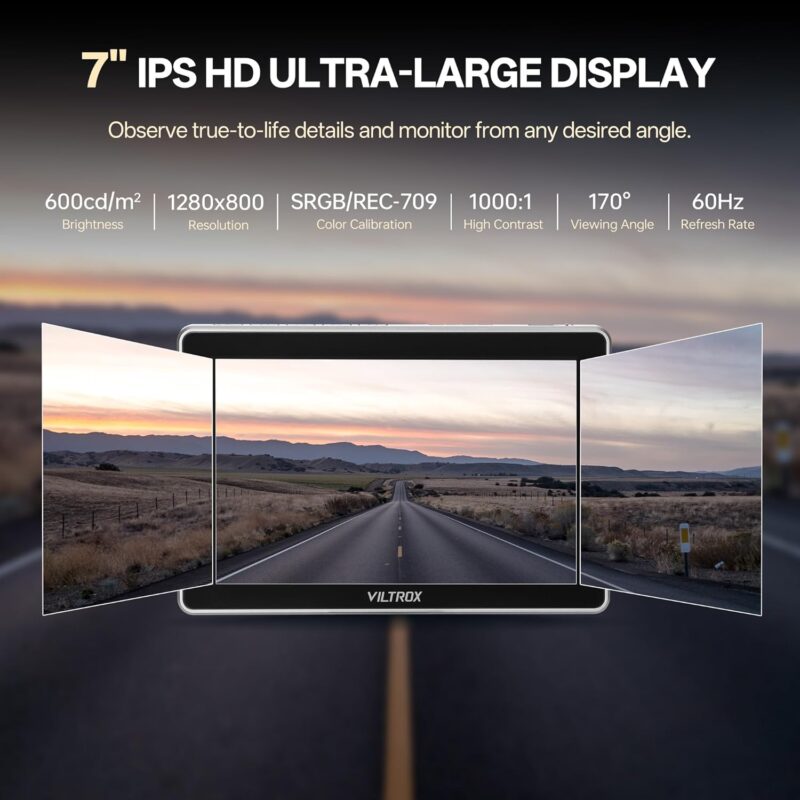 Viltrox DC-L1 7" HDMI On-Camera Touchscreen Monitor - Image 3