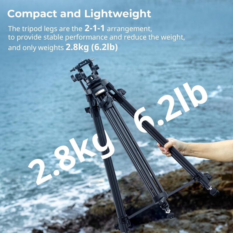SmallRig AD-50Lite Lightweight Aluminum Alloy Video Tripod-4684 - Image 5