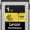 Lexar Professional 1TB CFexpress Type B Memory Card Gold Series, Up to 1900MB/s Read