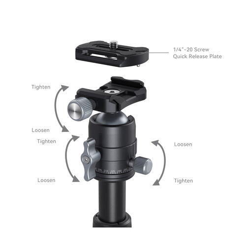 SmallRig VT-20 Aluminum Mini Tripod with Ball Head - Image 2