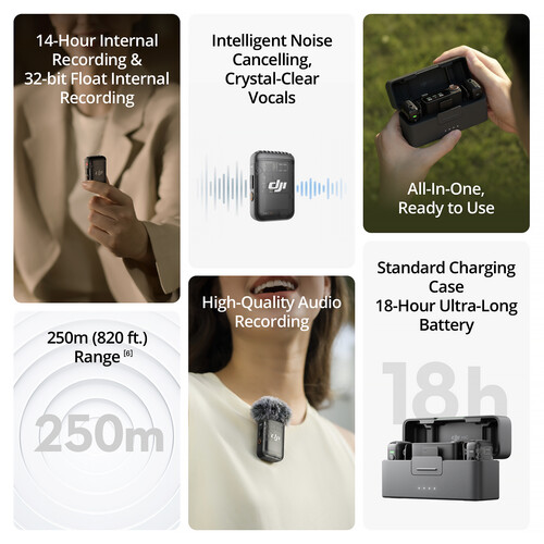 DJI Mic 2 2-Person Compact Digital Wireless Microphone System - Image 2