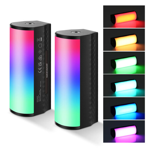 Neewer TL96 RGB Magnetic Handheld Light Stick (4.3", 2-Light Kit) - Image 3