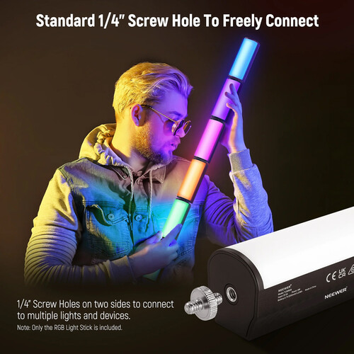 Neewer TL96 RGB Magnetic Handheld Light Stick (4.3", 2-Light Kit) - Image 8