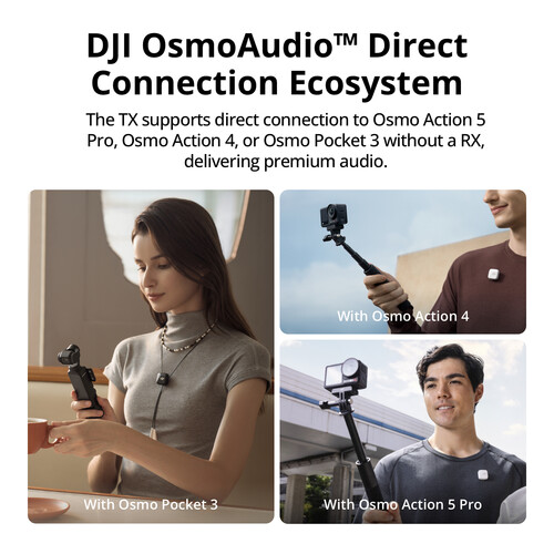 DJI Mic Mini 2-Person Compact Wireless Microphone System for Camera & Smartphone (2.4 GHz) - Image 4