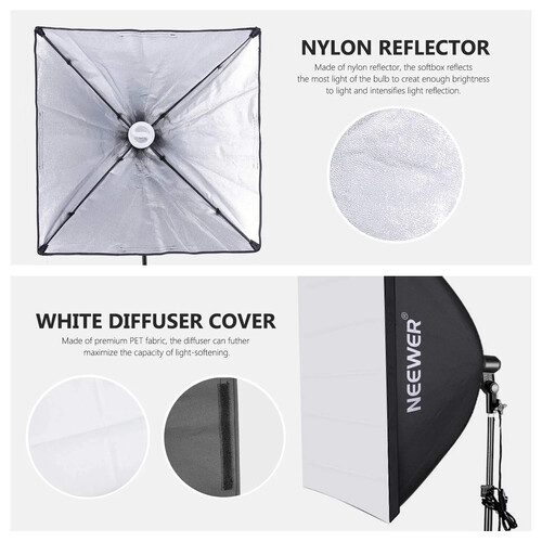 Neewer 700W Photography Softbox Lighting Kit - Image 5