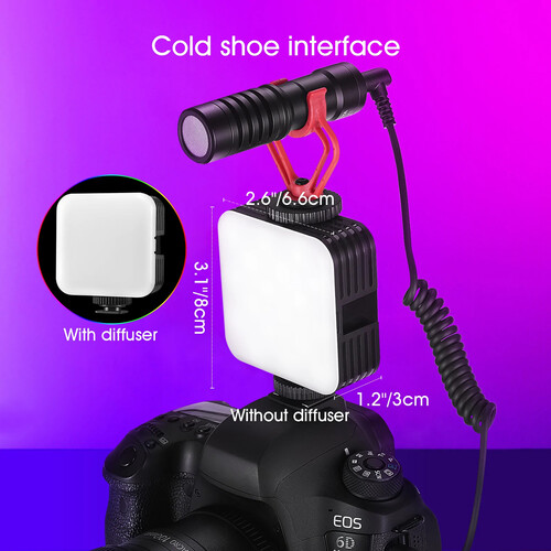 Neewer RGB61 Magnetic Cold Shoe RGB LED Video Light - Image 5