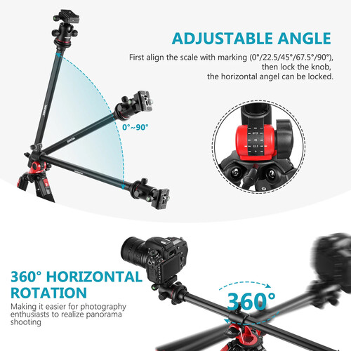 Neewer 79" Multifunctional Aluminum Tripod - Image 7