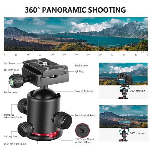 Neewer 79" Multifunctional Aluminum Tripod - Image 3