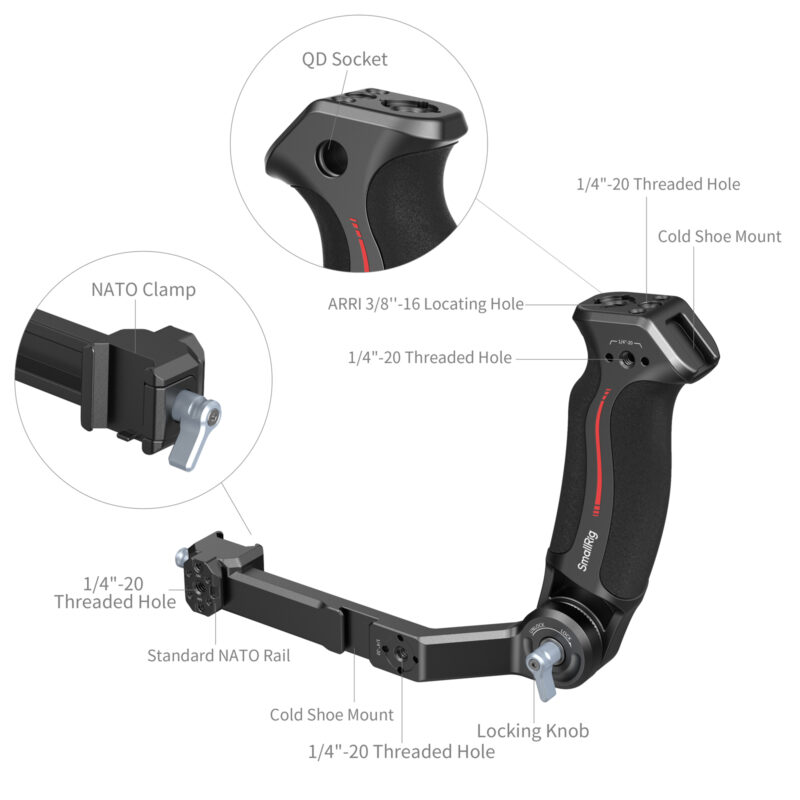 SmallRig Sling Grip for DJI RS 2 / RSC 2 / RS 3 / RS 3 Pro / RS 3 Mini / RS 4 / RS 4 Pro / RS 4 Mini  Handheld Stabilizer - Image 4