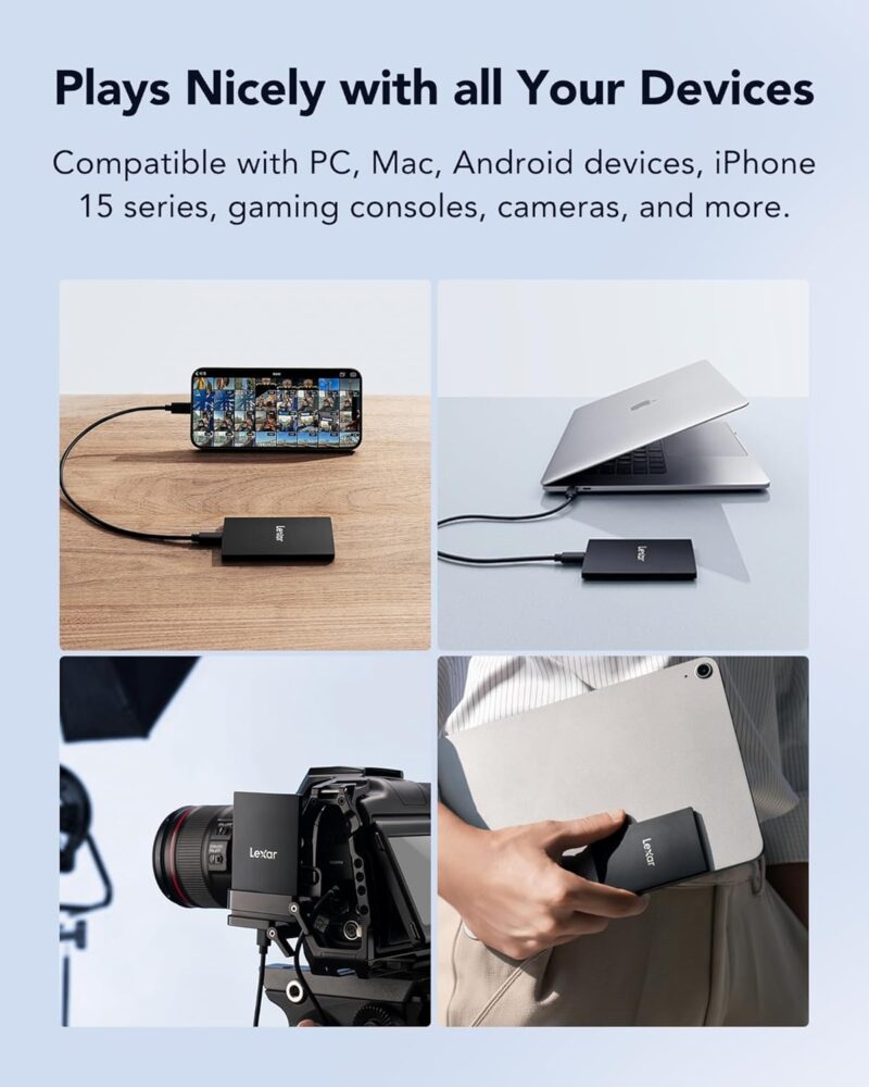 Lexar SL500 External SSD 1TB, USB3.2 LSL500X001T-RNBNG - Image 4