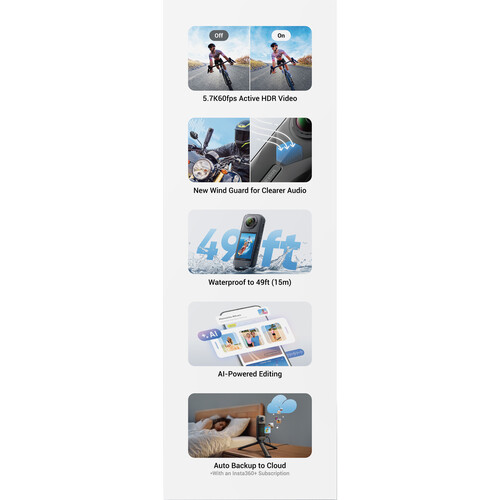 Insta360 X5 360 Action Camera Essentials Bundle - Image 6