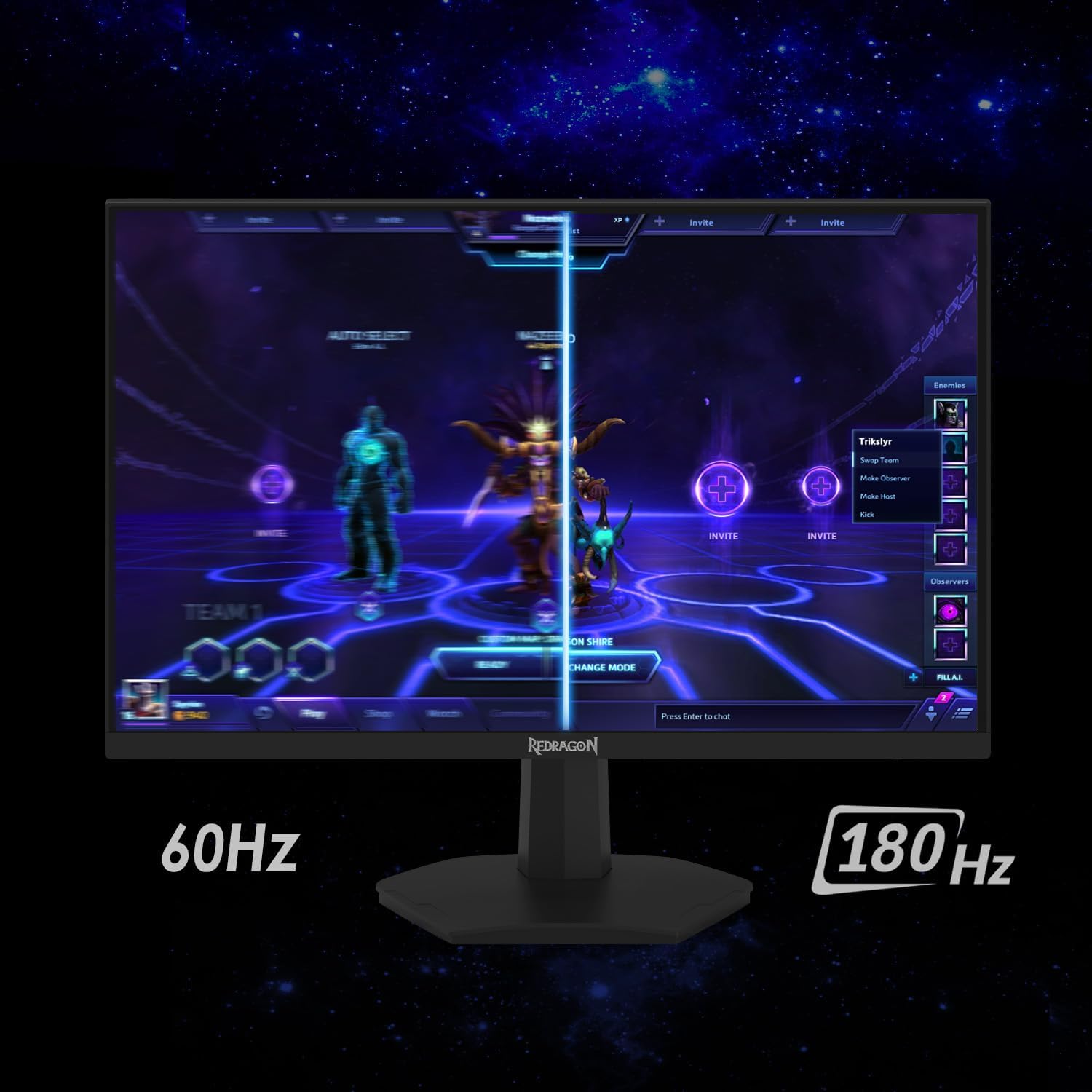 REDRAGON MIRROR GM24X5IPS 24'' FHD OPAL-L III GAMING LED MONITOR 200HZ - Image 3