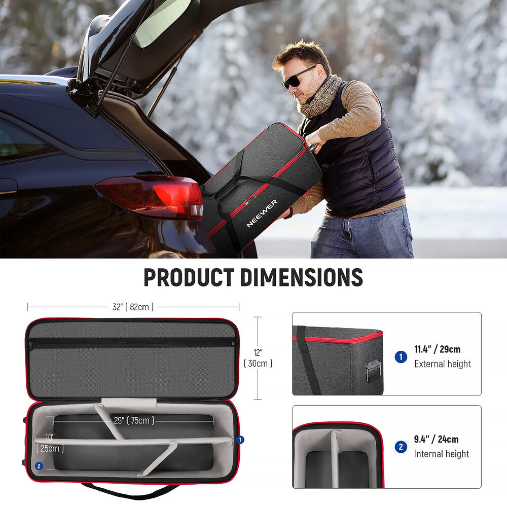 Neewer PB009 Trolley Case with Wheels - Image 4