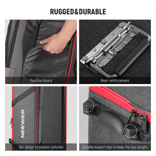 Neewer PB009 Trolley Case with Wheels - Image 3