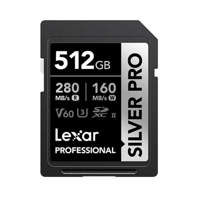 Lexar 512GB Professional SILVER PRO SDXC™ UHS-II Card