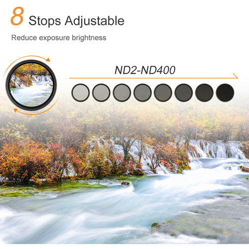K&F Concept Variable Fader ND Filter (77mm, 1 to 9 Stops) - Image 4
