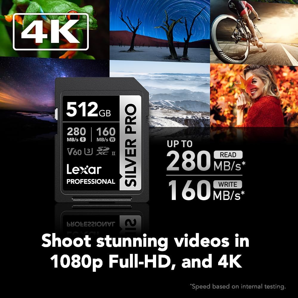 Lexar 512GB Professional SILVER PRO SDXC™ UHS-II Card - Image 4