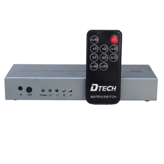 DTECH DT-7422 4K HDMI MATRIX 2x2 - Image 2