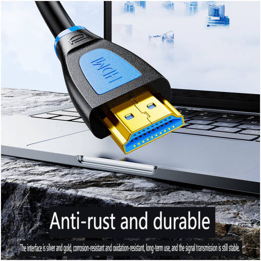 DTECH DT-H005FX HDMI Cable, 4K, 48Gbps, 24K Gold Plated Interface, 3 Meters - Image 2