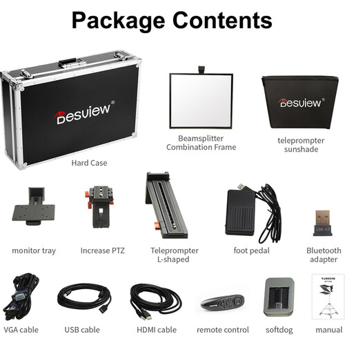 Desview T22 Teleprompter Set with 21.5" Self-Reversing Monitor - Image 3