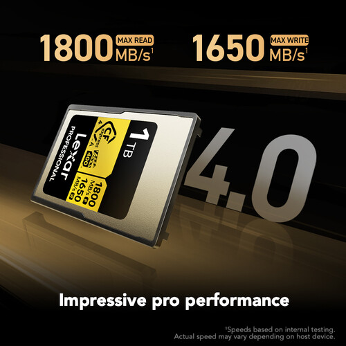 Lexar 1TB Professional GOLD CFexpress 4.0 Type A Memory Card - Image 3