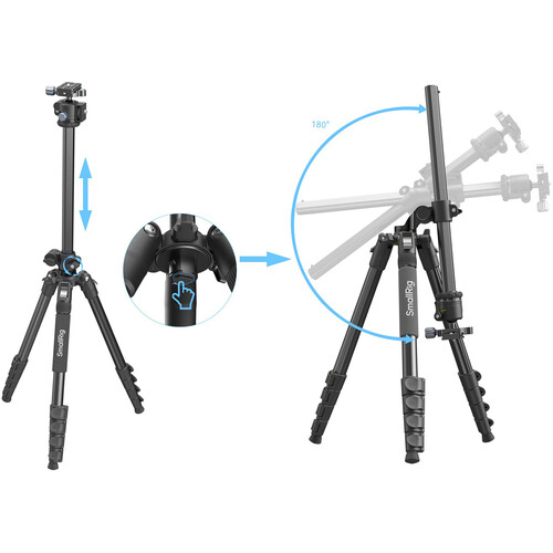 SmallRig CT25 Professional Overhead Aluminum Alloy Tripod - Image 2
