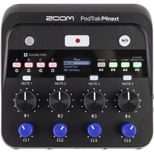 ZP4NEXT Zoom PodTrak P4next Portable Multitrack Podcast Recorder