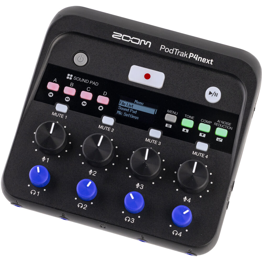 ZP4NEXT Zoom PodTrak P4next Portable Multitrack Podcast Recorder - Image 4